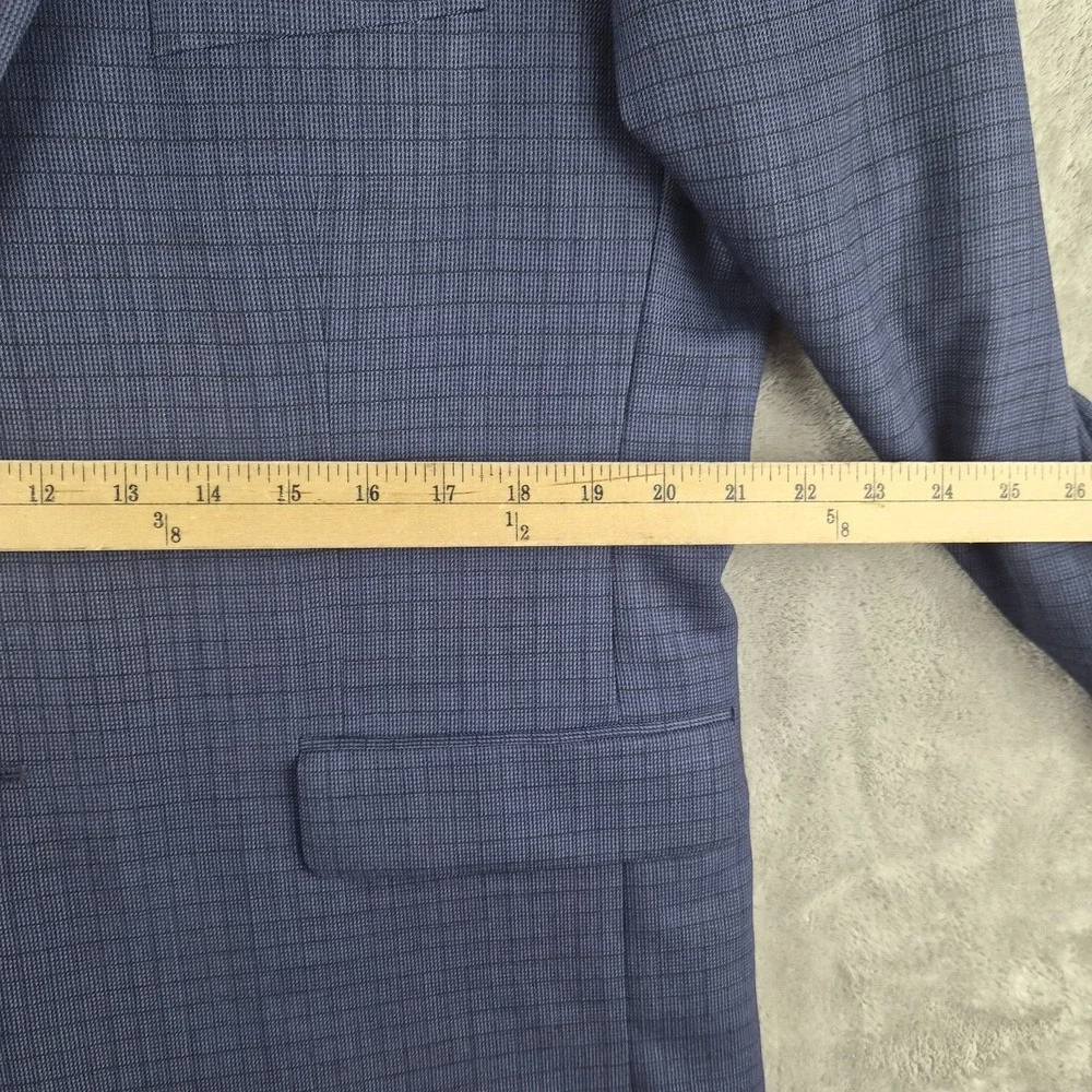 Jos A Bank Signature Collection Blazer Mens 44S Blue Wool Tailored Fit Jacket